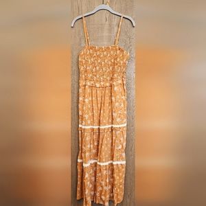 Universal Thread Print Orange dress, Medium